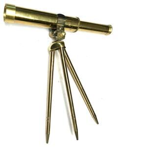 Brookstone Brass Tabletop Telescope maritime brass 30X50mm reproduction bird